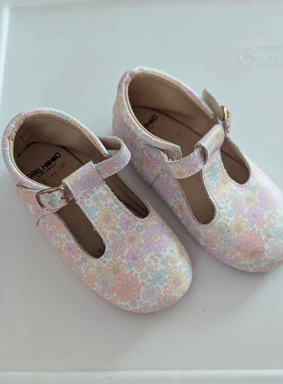 Pastel Floral Mary Jane Shoes Sz 11